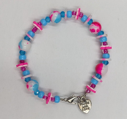 Pink/blue bracelet